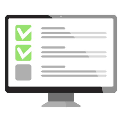 Checkbox option on computer screen icon PNG Design
