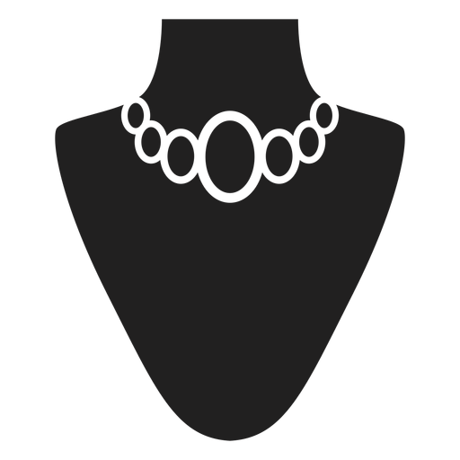 Chokerhalskette schwarze Ikone PNG-Design