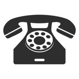 Classical rotary phone PNG Design