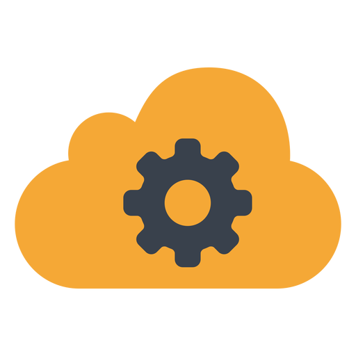 Icono de engranaje de nube Diseño PNG