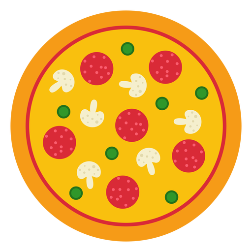 Colorido diseño de pizza entera. Transparent PNG Colorido diseño de pizza entera. Transparent PNG