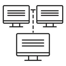 Icono de red informática Diseño PNG