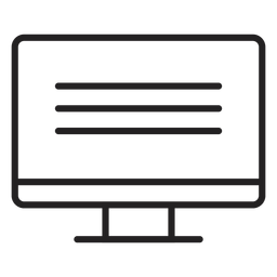 Icono de monitor de pantalla de computadora Diseño PNG