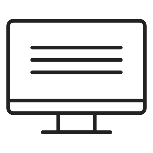 Computer screen monitor icon PNG Design