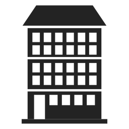 Ícone preto do edifício do condomínio Desenho PNG