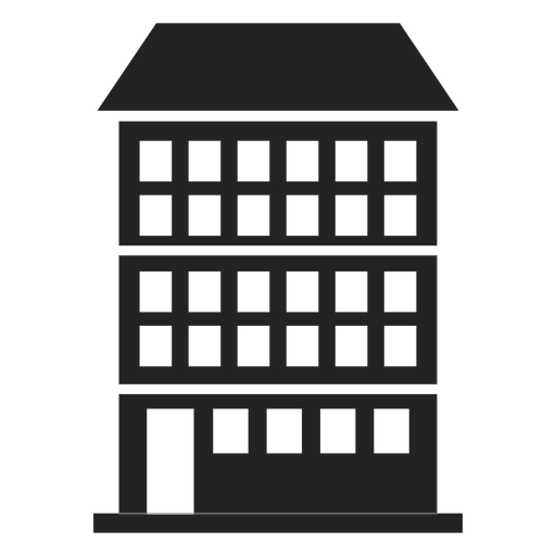 Condominium building black icon PNG Design