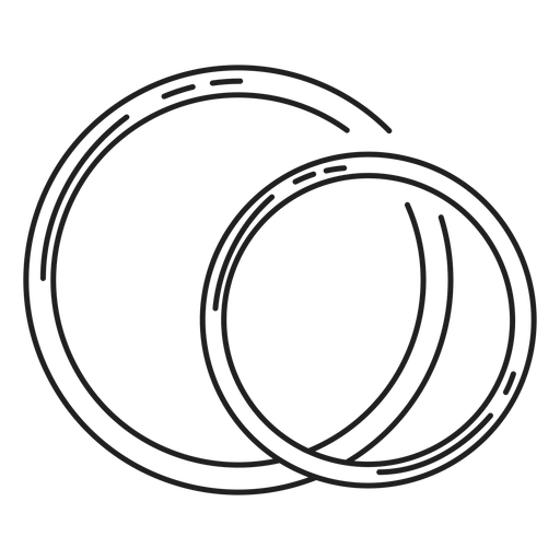 Paar klingelt Liniensymbol PNG-Design