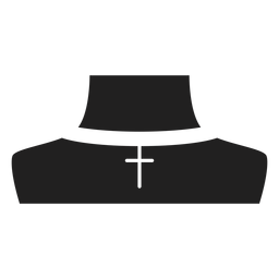 Ícone de gargantilha de crucifixo Desenho PNG