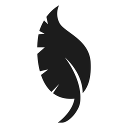 Ícone de folha curva preta Desenho PNG