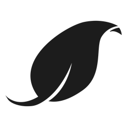 Schwarzes Symbol des gebogenen Spitzenblattes PNG-Design