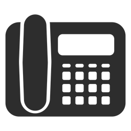 Desk phone black icon PNG Design