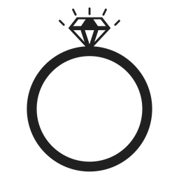 Icono de anillo de diamantes Diseño PNG