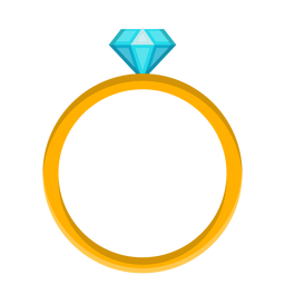 Diamond ring vector PNG Design