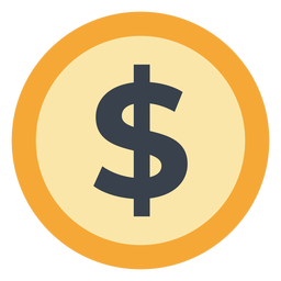 Icono de moneda dólar
