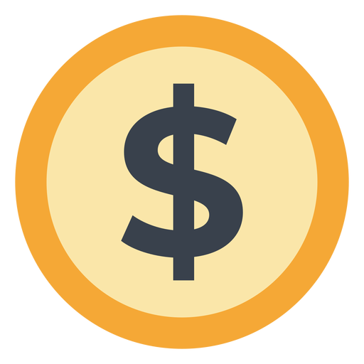 Dollar currency icon PNG Design