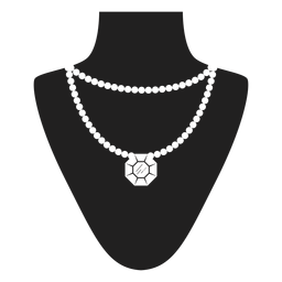 Doppelte Perlenkette PNG-Design