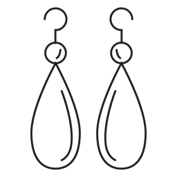 Ícone de brincos pendurados Desenho PNG