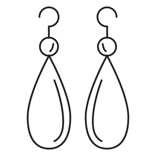 Drop dangle earrings icon PNG Design