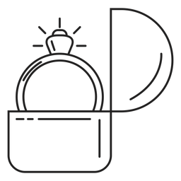 Ícone de anel de noivado Desenho PNG