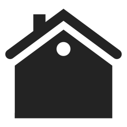 Flat house black icon PNG Design