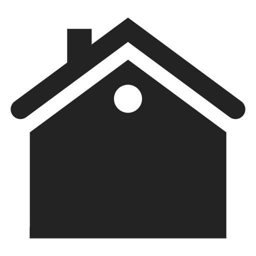 Schwarzes Symbol des flachen Hauses PNG-Design