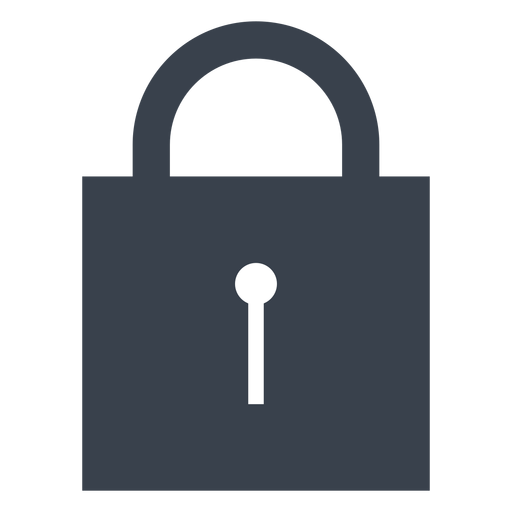 Flat padlock icon