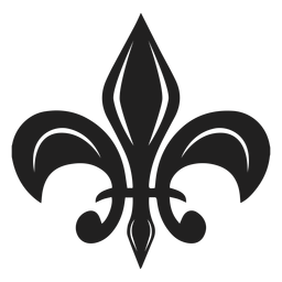 Ícone de broche floral preto Desenho PNG