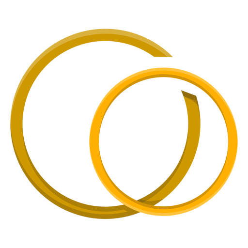 Gold couple ring vector PNG Design
