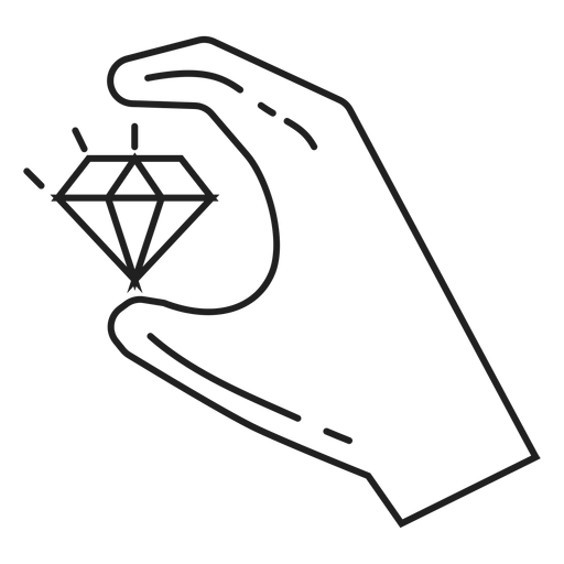 Hand holding a diamond stroke icon Transparent PNG Hand holding a diamond stroke icon Transparent PNG
