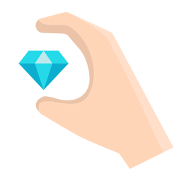 Hand With Floating Diamond Vector PNG & SVG Design For T-Shirts