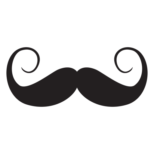 Handlebar style moustache icon