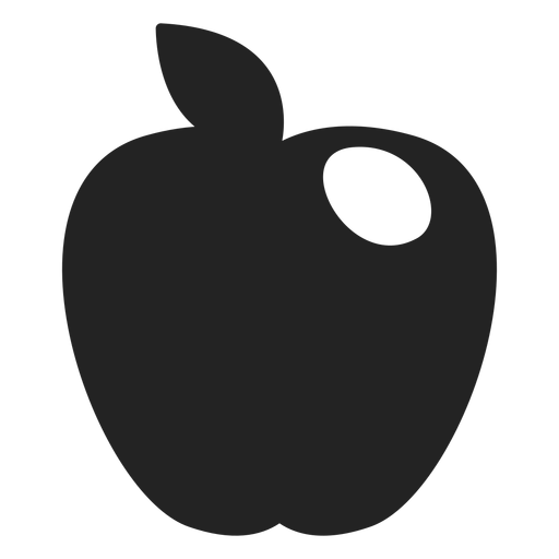 Chanukka Apfel schwarze Ikone PNG-Design