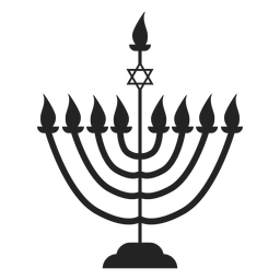 Hanukkah candle menorah icon PNG Design