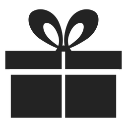 Hanukkah gift black icon PNG Design