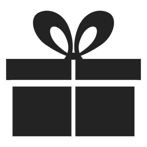 Hanukkah gift black icon PNG Design