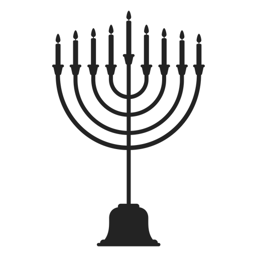 Icono de soporte de vela de menorah de Hanukkah Diseño PNG