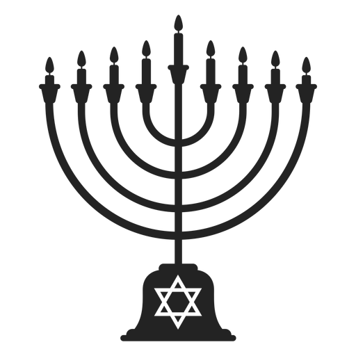 Icono de menorah de Hanukkah Diseño PNG