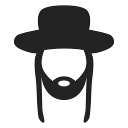 Chassidische Judenschattenbild PNG-Design