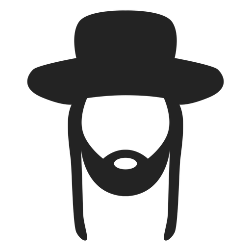 Hasidic jew silhouette PNG Design