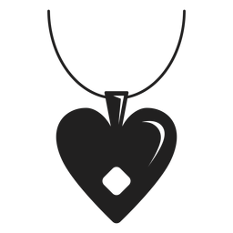 Heart pendant black icon PNG Design Transparent PNG
