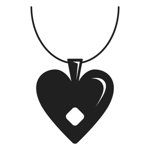 Download Heart pendant black icon - Transparent PNG & SVG vector file