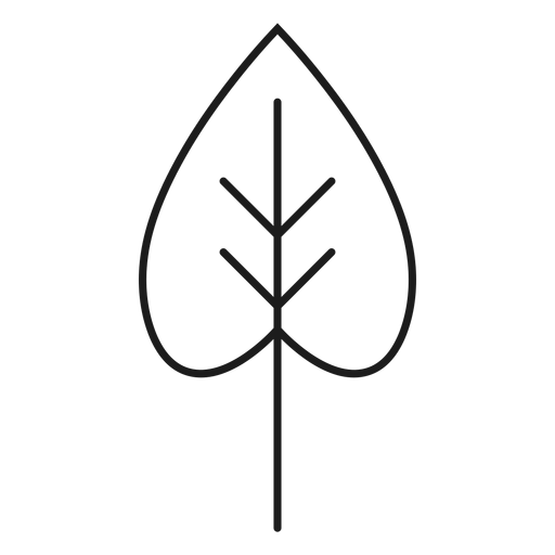 Herzförmige Blattsymbol PNG-Design