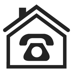 Telefon-Symbol zu Hause PNG-Design