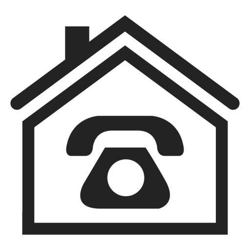 Icono de teléfono de casa Diseño PNG
