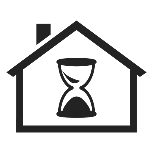 Zuhause Mit Einem Sanduhr Symbol Transparenter Png Und Svg Vektor