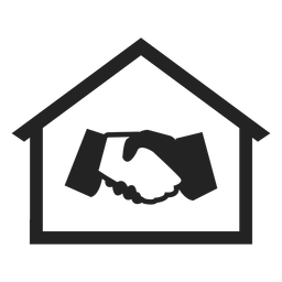Casa com ícone de mão tremendo Desenho PNG
