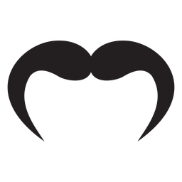 Ícone de bigode estilo ferradura Desenho PNG