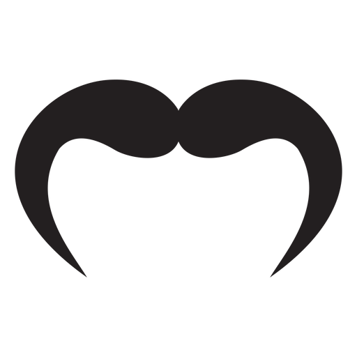 Schnurrbart-Symbol im Hufeisenstil PNG-Design