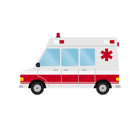 Krankenwagenillustration des Krankenhauses PNG-Design