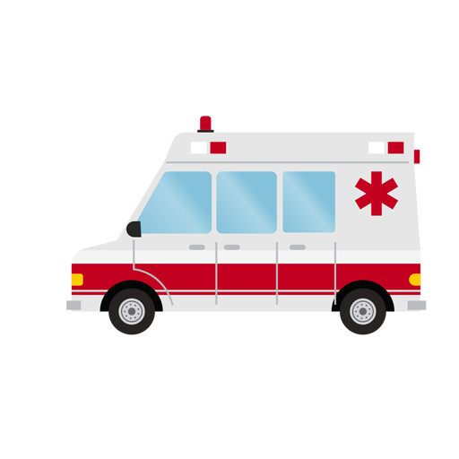 Hospital ambulance illustration